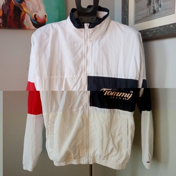 Tommy Hilfiger Archive 90s-inspired classic colour-blocked Jacket Size Large - Picture 4 of 13